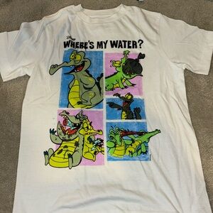 NWT Old Navy Disney water for alligator medium  white tee shirt